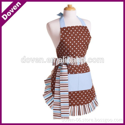 Cotton eco-friendly wave point apron/ promotion aprons